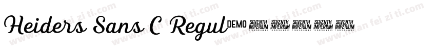 Heiders Sans C Regul字体转换